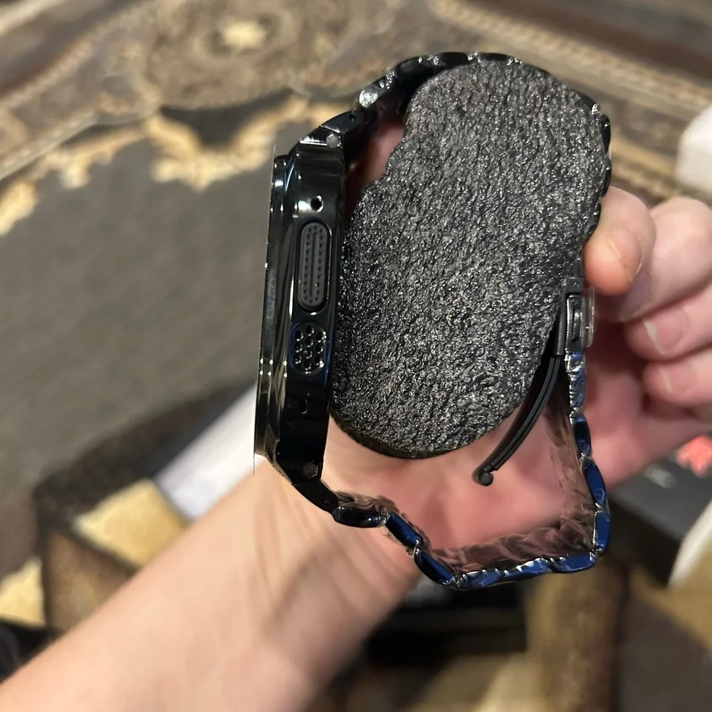 Mi Black Metal Smartwatch Case with Band